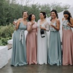 Bride and bridesmaids