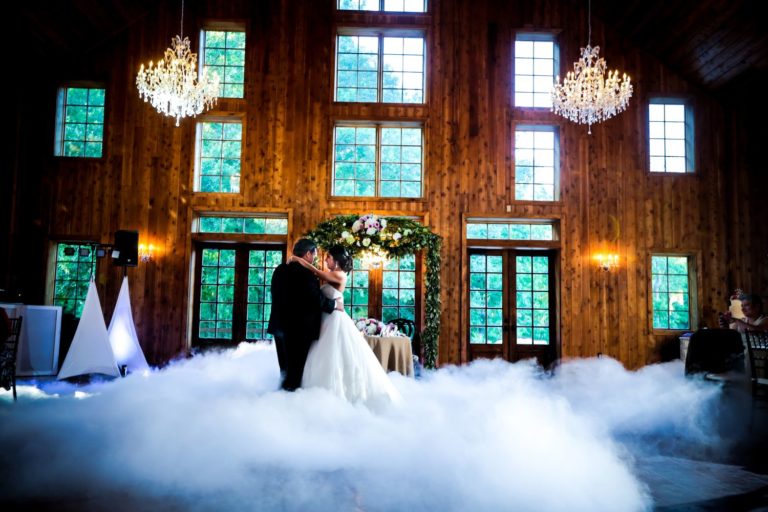 Ground fog wedding dance