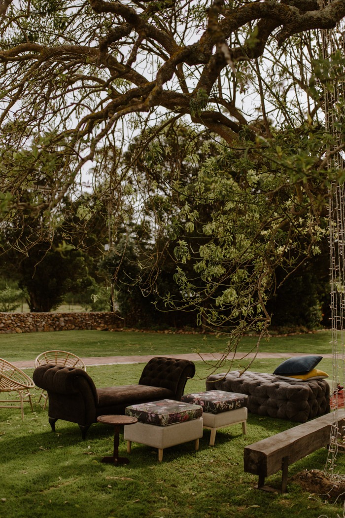 Outdoor seating with couches and chairs