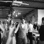 Bride and groom in venue