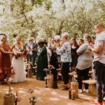 Bride coming down aisle