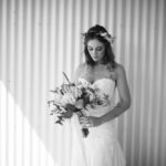 Bride in black and white