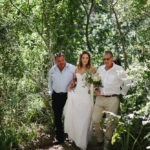 Bride walking down aisle