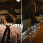 Groom serving drinks