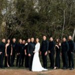 Bridal party all in black