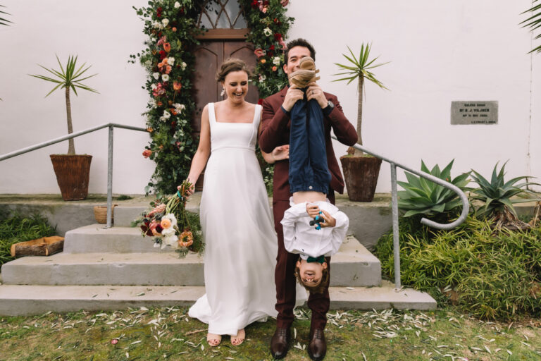 Winter Church Wedding couple photos