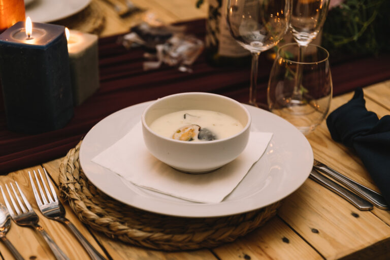 Winter Church Wedding food