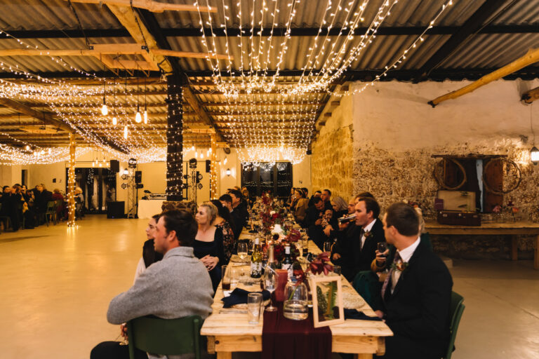 Winter Church Wedding food