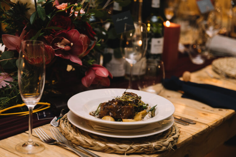 Winter Church Wedding food