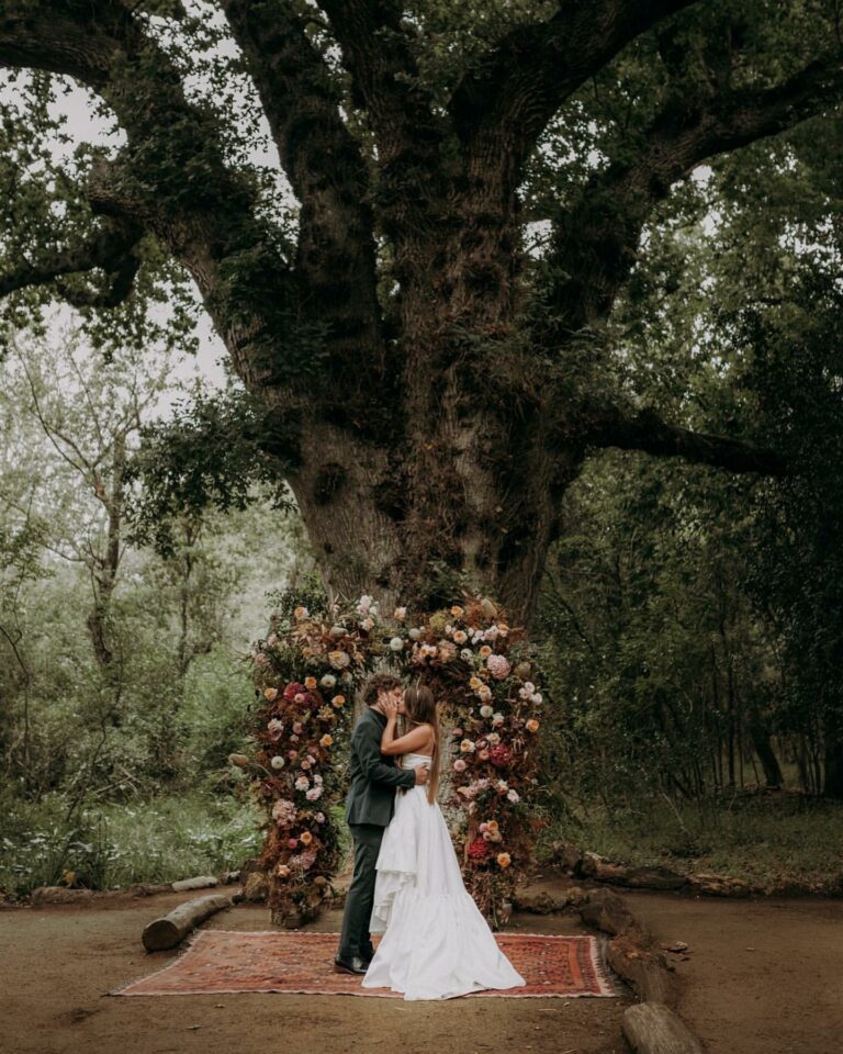 Winter Church Wedding couple